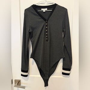 NWOT La Ligne for Target Striped V-Neck Bodysuit